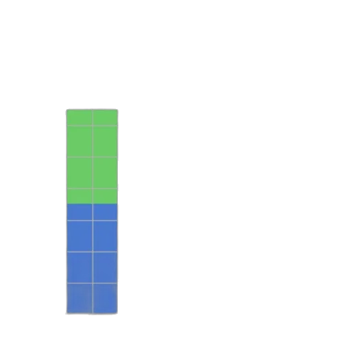 pixel art, 3d render, blue, green transparent PNG cut-out