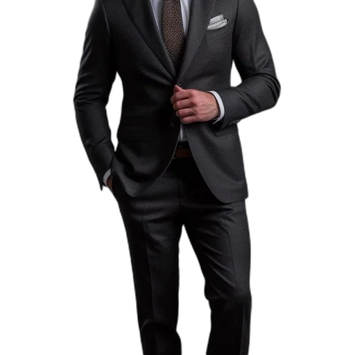 jacket, staff, photorealistic, dark transparent PNG cut-out