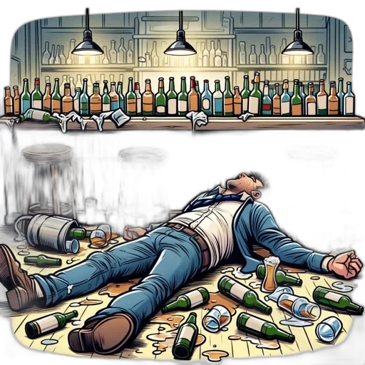 bottle, concept art, comic book art, photorealistic transparent PNG cut-out