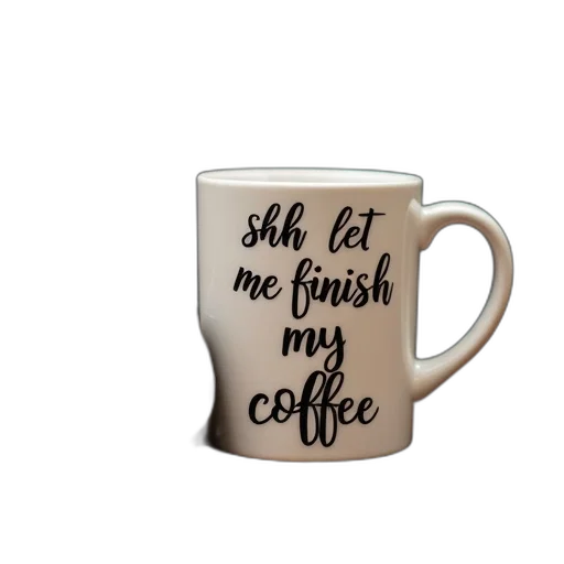 shh, let, finish, coffee transparent PNG cut-out