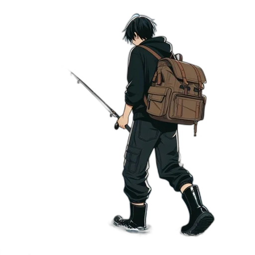 weapon, staff, jacket, umbrella transparent PNG cut-out