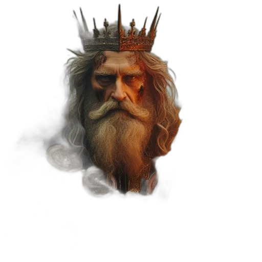 crown, face, hair, creature transparent PNG cut-out