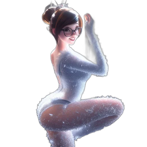 dress, robot, staff, concept art transparent PNG cut-out