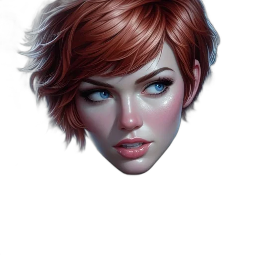 face, mask, hair, crown transparent PNG cut-out
