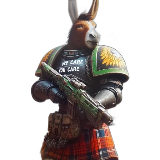 weapon, animal, staff, robot transparent PNG cut-out
