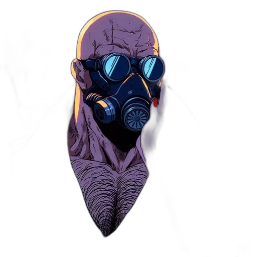 mask, jacket, creature, face transparent PNG cut-out