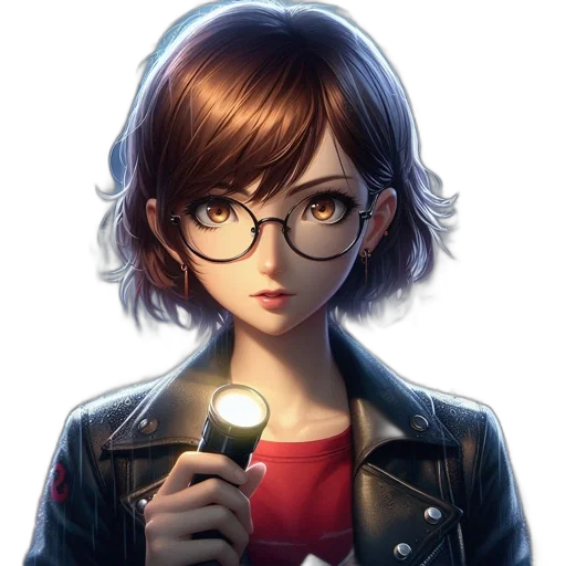 jacket, face, staff, weapon transparent PNG cut-out