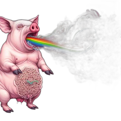 animal, concept art, anthropomorphic, pig transparent PNG cut-out