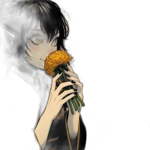 flower, mask, face, weapon transparent PNG cut-out
