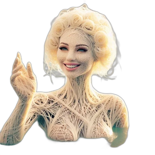 creature, face, mask, hair transparent PNG cut-out