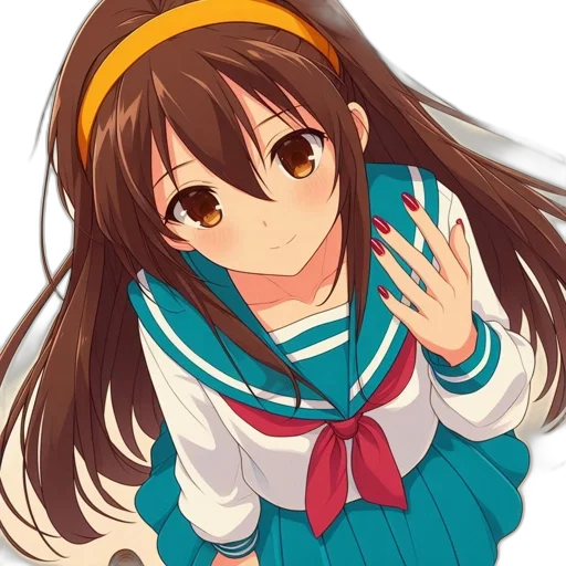 dress, staff, hair, hat transparent PNG cut-out
