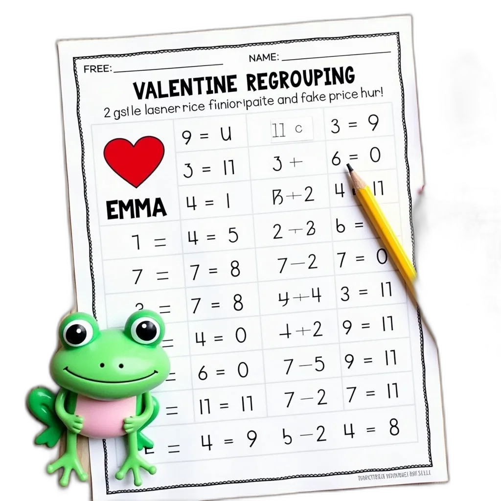 valentine, day-themed, worksheet, heart-shaped transparent PNG cut-out