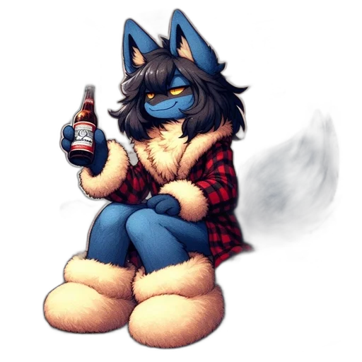 bottle, jacket, pixel art, watercolor transparent PNG cut-out