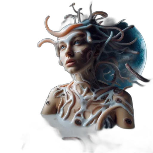 mask, hair, creature, crown transparent PNG cut-out