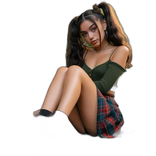dress, hair, jacket, shoes transparent PNG cut-out