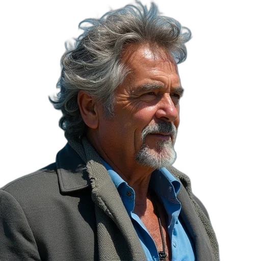 jacket, face, hair, staff transparent PNG cut-out