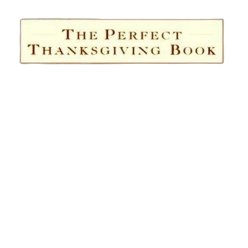 perfect, thanksgiving, book, cover transparent PNG cut-out