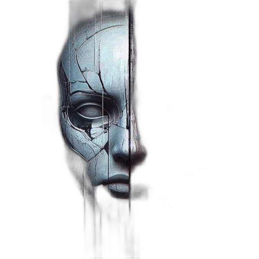 mask, face, robot, creature transparent PNG cut-out
