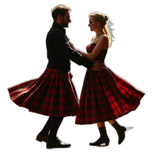 dress, kilt, dance, performed transparent PNG cut-out