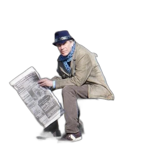 jacket, staff, hat, umbrella transparent PNG cut-out