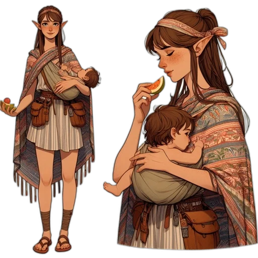 concept art, fantasy art, pixel art, watercolor transparent PNG cut-out