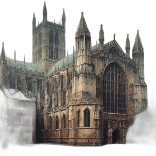 building, concept art, photorealistic, 3d render transparent PNG cut-out
