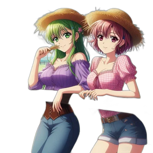 hat, weapon, anime, watercolor transparent PNG cut-out