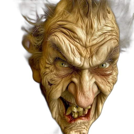 face, mask, creature, staff transparent PNG cut-out