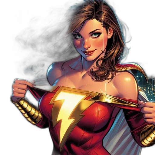 comic book art, concept art, female, superhero transparent PNG cut-out