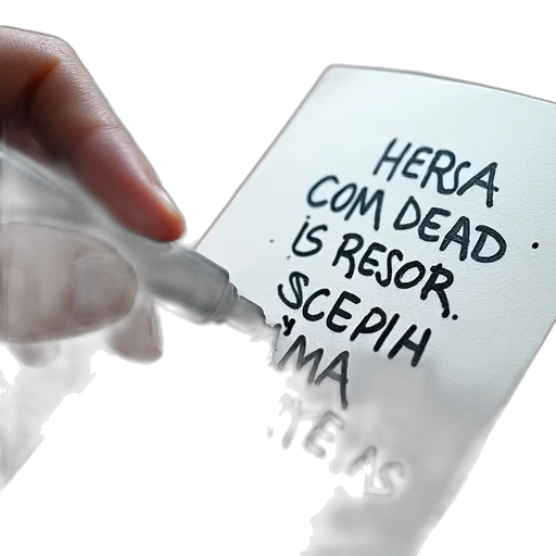 3d render, hand, writing, stop transparent PNG cut-out