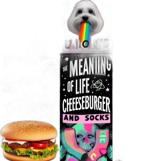 food, vaporwave, surreal, composition transparent PNG cut-out