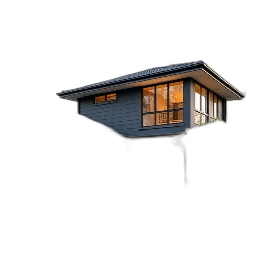 building, umbrella, furniture, 3d render transparent PNG cut-out