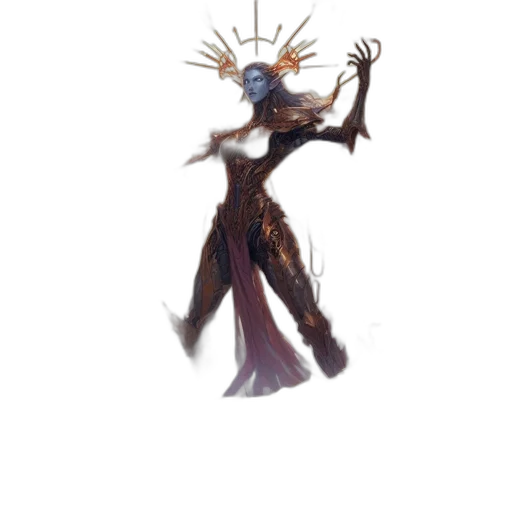 staff, creature, crown, mask transparent PNG cut-out