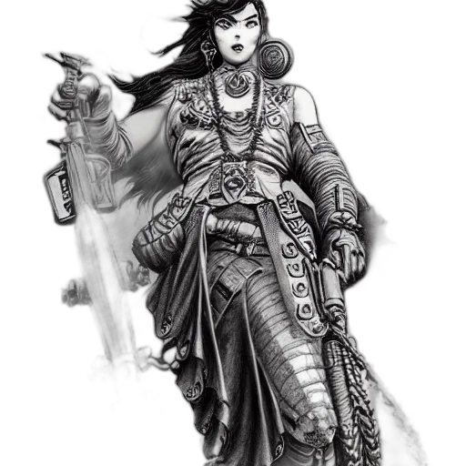 staff, fantasy art, concept art, pencil sketch transparent PNG cut-out