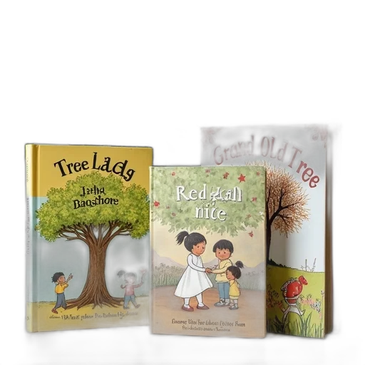 collection, children, books, displayed transparent PNG cut-out