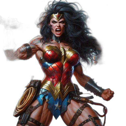 comic book art, concept art, fantasy art, wonder transparent PNG cut-out