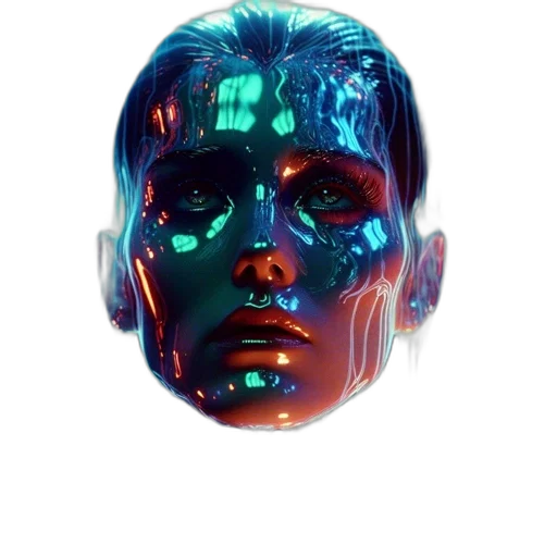face, robot, mask, creature transparent PNG cut-out