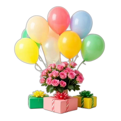 flower, pastel, birthday, celebration transparent PNG cut-out