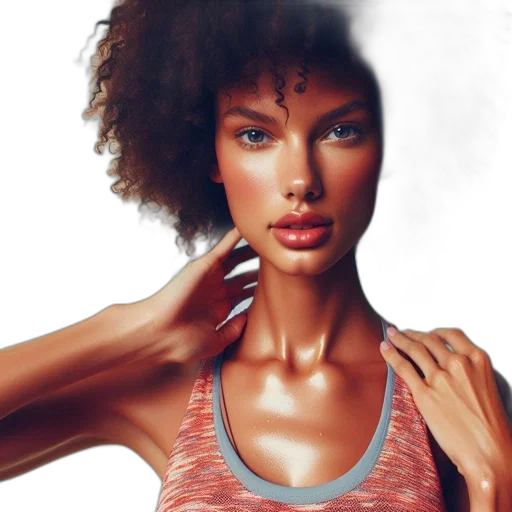 face, jewelry, photorealistic, 3d render transparent PNG cut-out