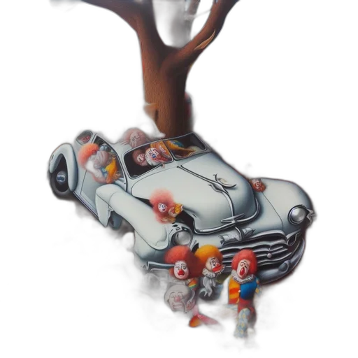 car, robot, crown, jewelry transparent PNG cut-out