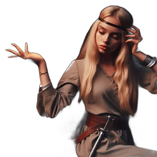 hair, concept art, fantasy art, photorealistic transparent PNG cut-out