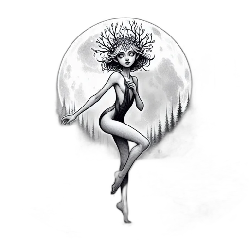 crown, mask, creature, staff transparent PNG cut-out