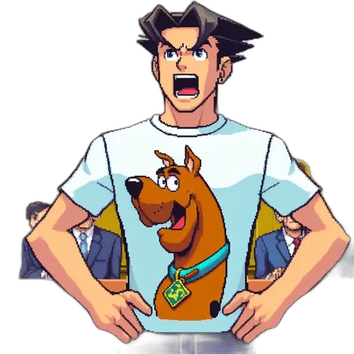 animal, staff, cartoon, pixel art transparent PNG cut-out