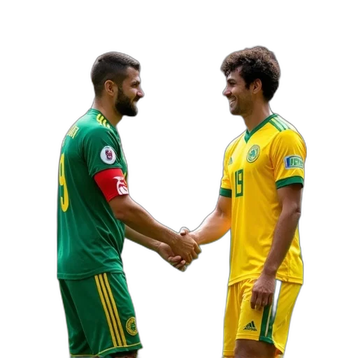 pixel art, two, soccer, players transparent PNG cut-out