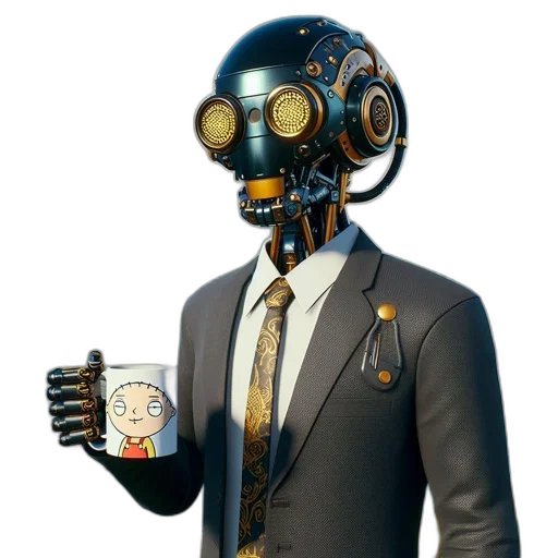 robot, mask, face, staff transparent PNG cut-out