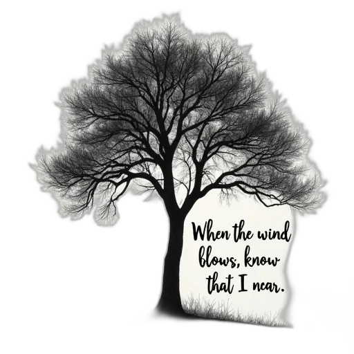 tree, umbrella, black, white transparent PNG cut-out