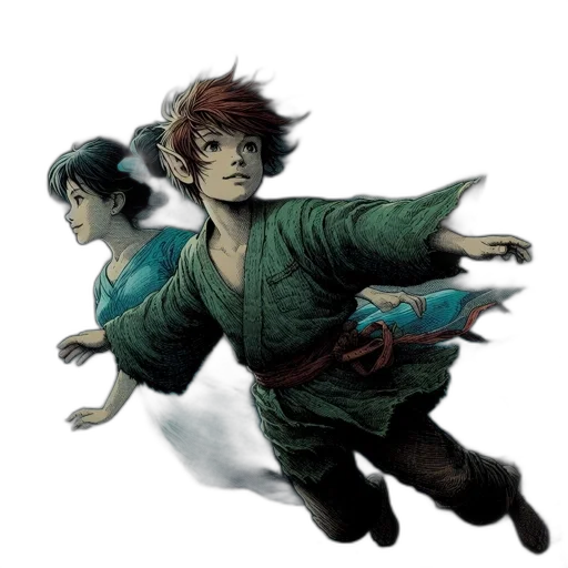 concept art, comic book art, fantasy art, watercolor transparent PNG cut-out