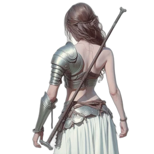 sword, weapon, dress, staff transparent PNG cut-out