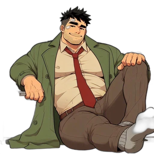 jacket, staff, cartoon, concept art transparent PNG cut-out