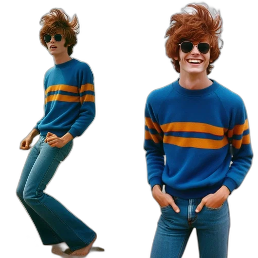 jacket, hair, blue, young transparent PNG cut-out